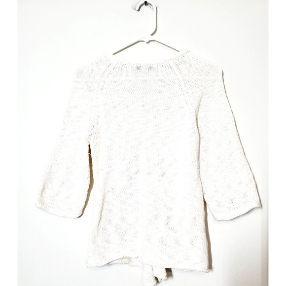 Indigenous Womens Small Sweater ORGANIC COTTON Eco-friendy Cardigan Cream - Picture 5 of 10